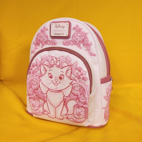 Loungefly Disney The Aristocats Marie Pink Floral Mini Backpack NEW - Picture 7 of 10